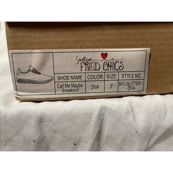 Southern Fried Chics Sneakers Shoes Women's Size 7 Sparkle Glitter Colorful NEW - Picture 13 of 13